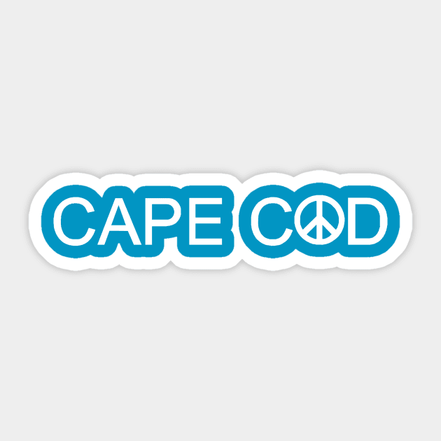 Cape Cod Peace Sticker by alittlebluesky